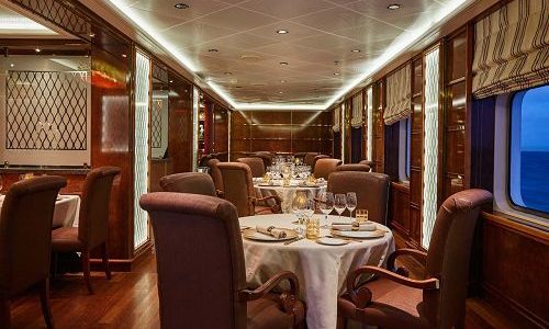 Blick in Rstaurant Le Dame auf dem Luxuskreuzfahrtschif Silver Wind der Reederei Silversea