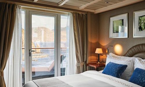 Schlafzimmer Owners Suite auf dem Luxuskreuzfahrtschif Silver Wind der Reederei Silversea