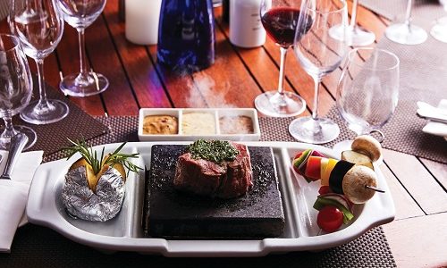 Menü imThe Grill auf dem Silversea Luxuskreuzfahrtschiff Silver Shadow