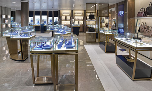 Boutique und Juwelier auf dem Silversea Luxuskreuzfahrtschiff Silver Shadow
