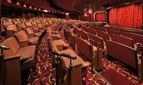 Theater im Bühne auf dem Silversea Luxuskreuzfahrtschiff Silver Shadow