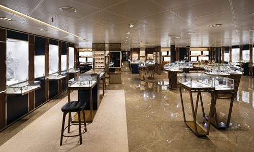 Boutique auf dem Silversea Luxuskreuzfahrtschiff Silver Spirit