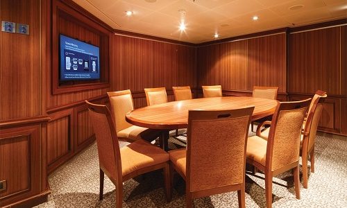 Karten- und Konferenzraum auf dem Silversea Luxuskreuzfahrtschiff Silver Spirit