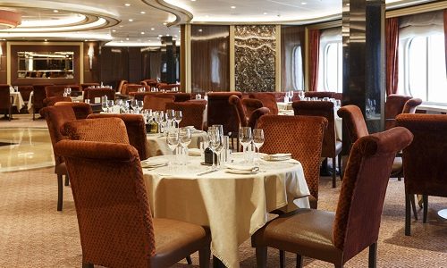 Restaurant Atlantide auf dem Silversea Luxuskreuzfahrtschiff Silver Spirit