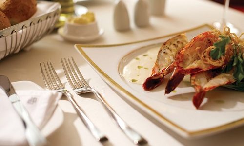 Menü im The Restaurant auf dem Silversea Luxuskreuzfahrtschiff Silver Whisper