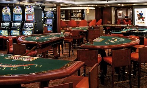 RouletteTisch imCasino auf dem Silversea Luxuskreuzfahrtschiff Silver Shadow