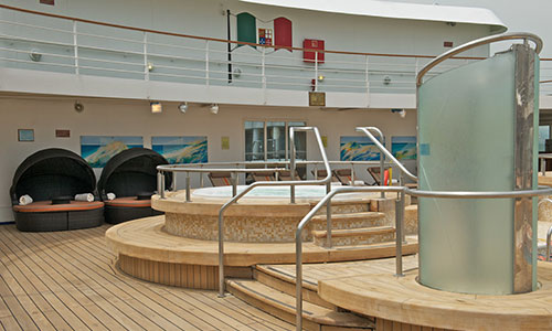 Whirlpool auf dem Silversea Luxuskreuzfahrtschiff Silver Whisper