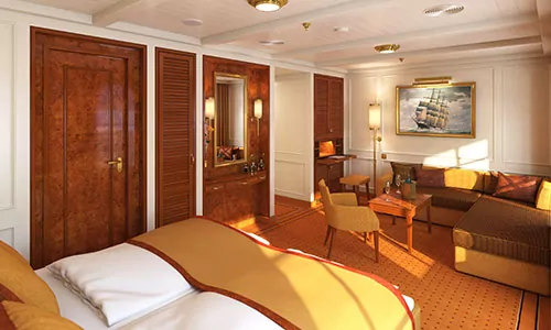 Owner Suite Kategorie A auf dem Segelschiff Sea Cloud Spirit