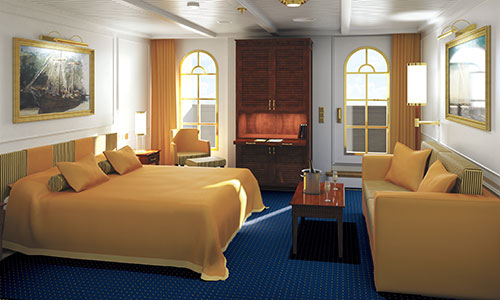 Junior Suite mit Balkon auf dem Segelschiff Sea Cloud Spirit