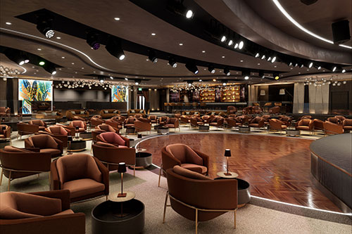 Explora Lounge Sitzgruppen und Tanzfläche