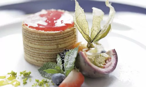 Dessertteller auf dem Segelschiff Sea Cloud II