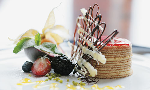 Dessert auf dem Segelschiff Sea Cloud