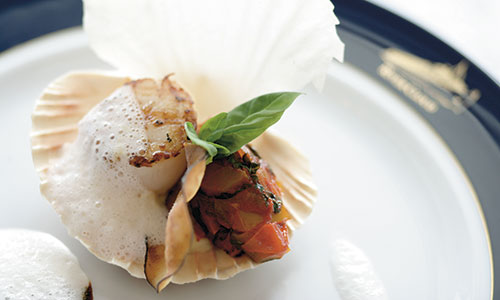 Speise auf dem Segelschiff Sea Cloud II