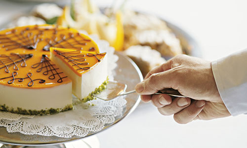 Kuchen auf dem Segelschiff Sea Cloud II