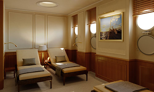 Liegen im Wellnessbereich