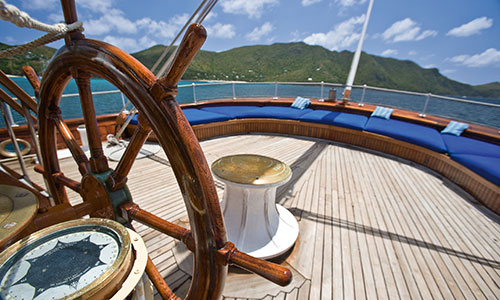 An Bord des Segelschiffes Sea Cloud