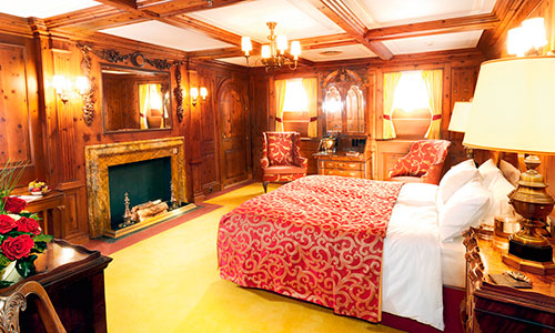 Wohn-Schlafbereich Deluxe Suite Nr. 2 auf dem Segelschiff Sea Cloud