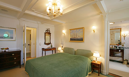 Schlaf- undWohnbereich Kabine 5 Kategorie B auf dem Segelschiff Sea Cloud