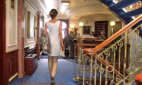 Rezeption auf dem Segelschiff Sea Cloud II