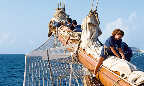 Sailing Crew auf dem Segelschiff Sea Cloud
