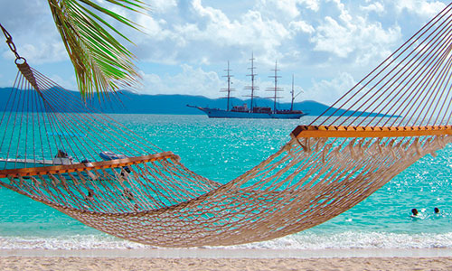 Blick auf das Schiff Sea Cloud